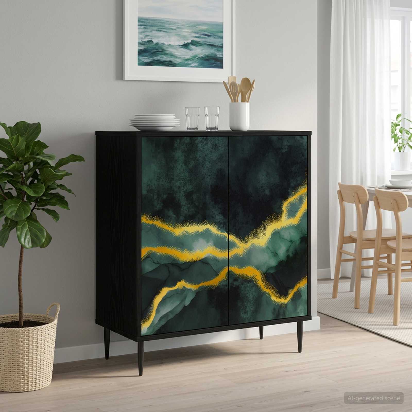 Kabalas WIJHE Juodojo ąžuolo 69 x 33 x 76 cm Apdirbta mediena