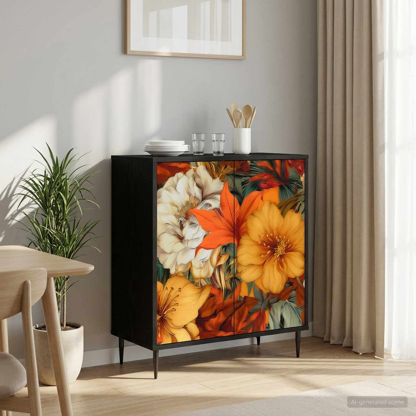 Kabalas GENNEP Juodojo ąžuolo 69 x 33 x 76 cm Apdirbta mediena