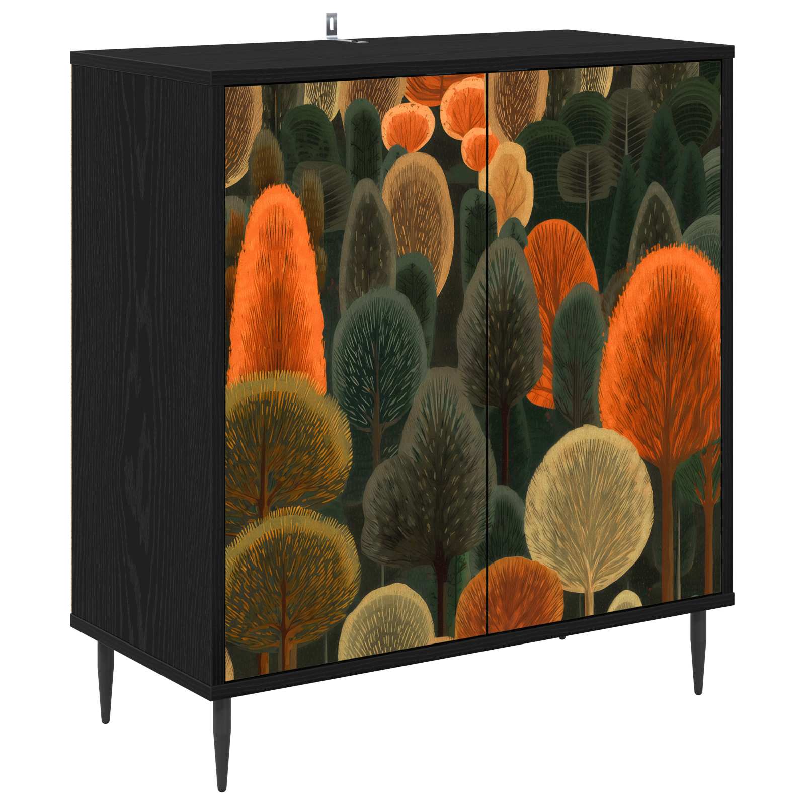 Kabalas ZAANDAM Juodojo ąžuolo 69 x 33 x 76 cm Apdirbta mediena