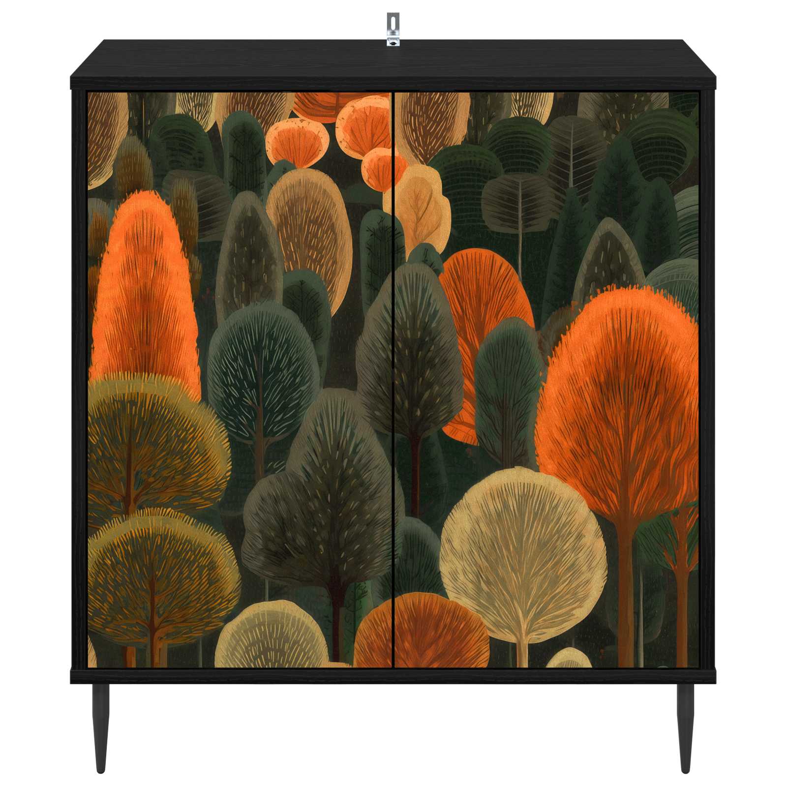 Kabalas ZAANDAM Juodojo ąžuolo 69 x 33 x 76 cm Apdirbta mediena