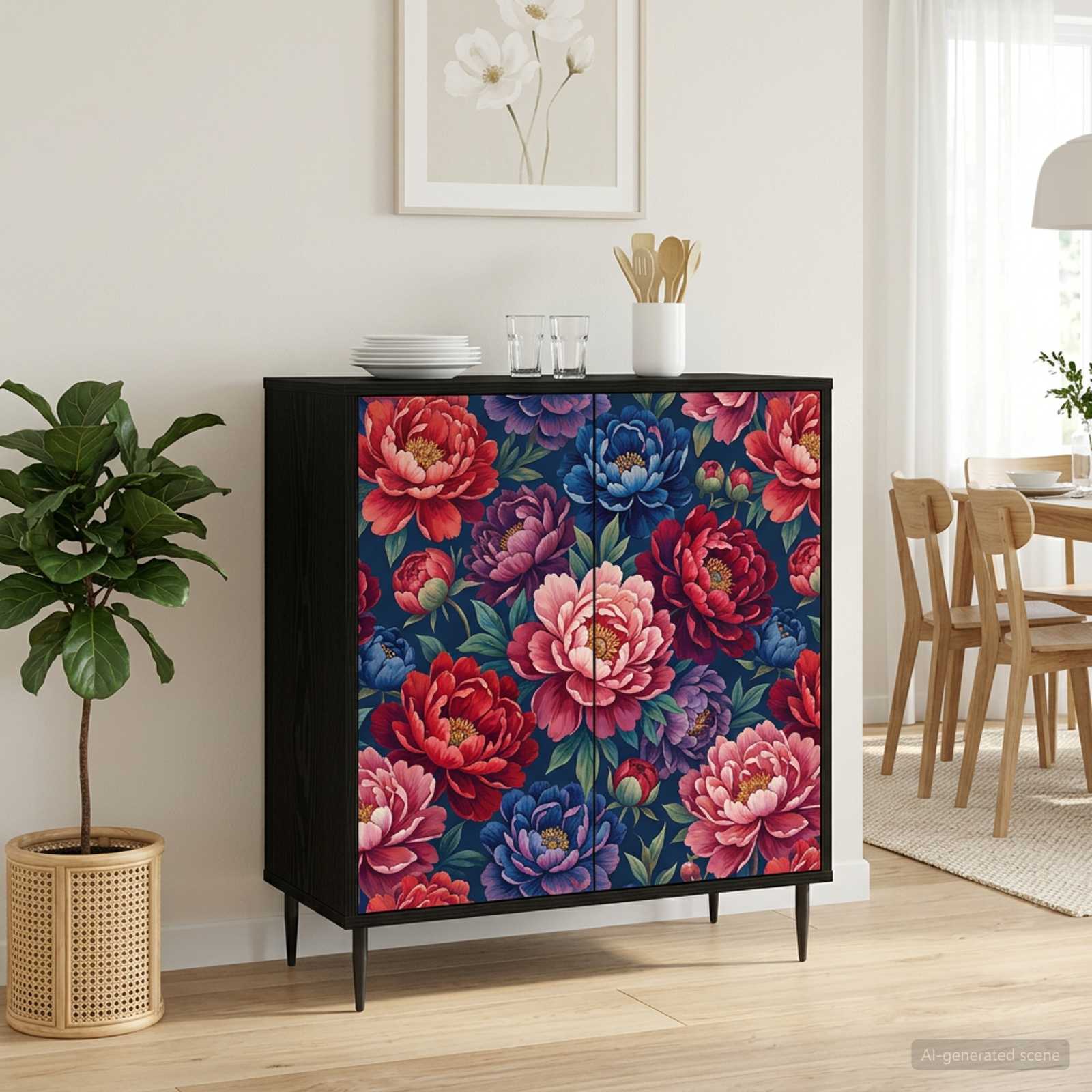 Kabalas AACHEN Juodojo ąžuolo 69 x 33 x 76 cm Apdirbta mediena
