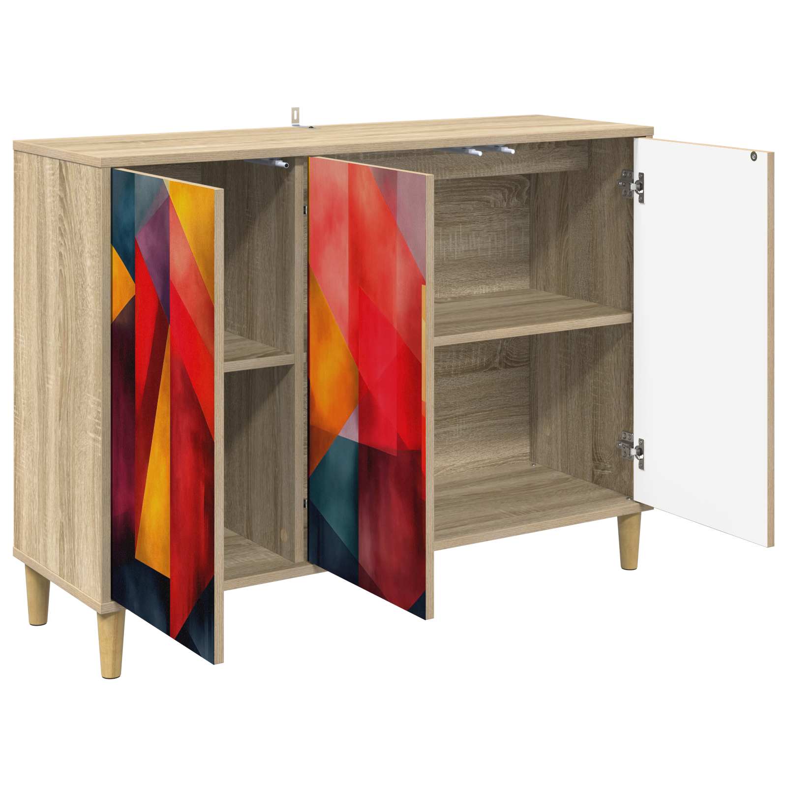 Kabalas HEESCH Sonoma ąžuolo 102 x 33 x 75 cm Apdirbta mediena