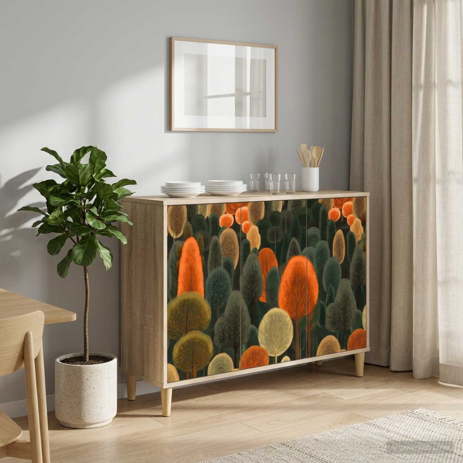 Kabalas ZAANDAM Sonoma ąžuolo 102 x 33 x 75 cm Apdirbta mediena