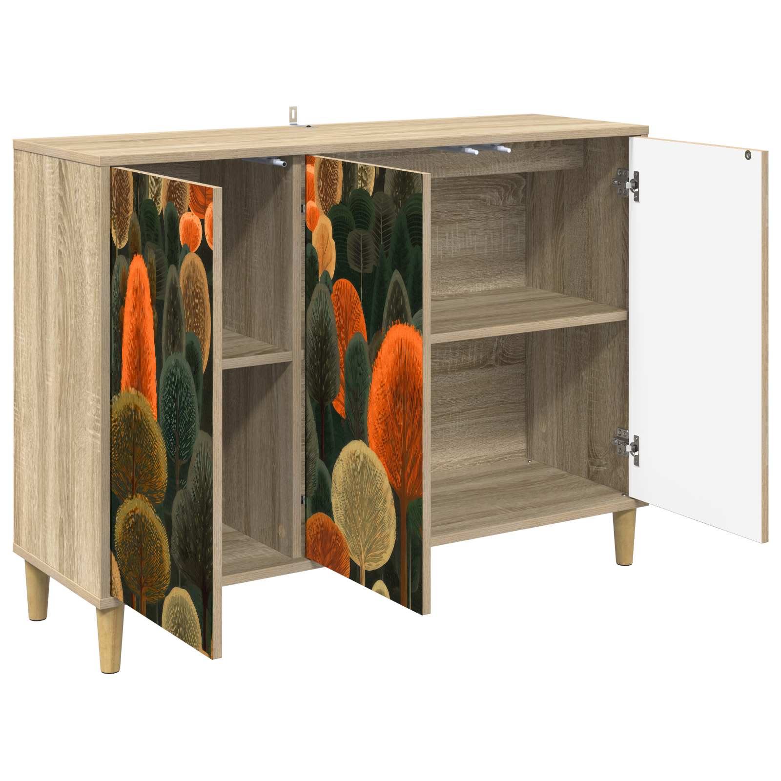 Kabalas ZAANDAM Sonoma ąžuolo 102 x 33 x 75 cm Apdirbta mediena