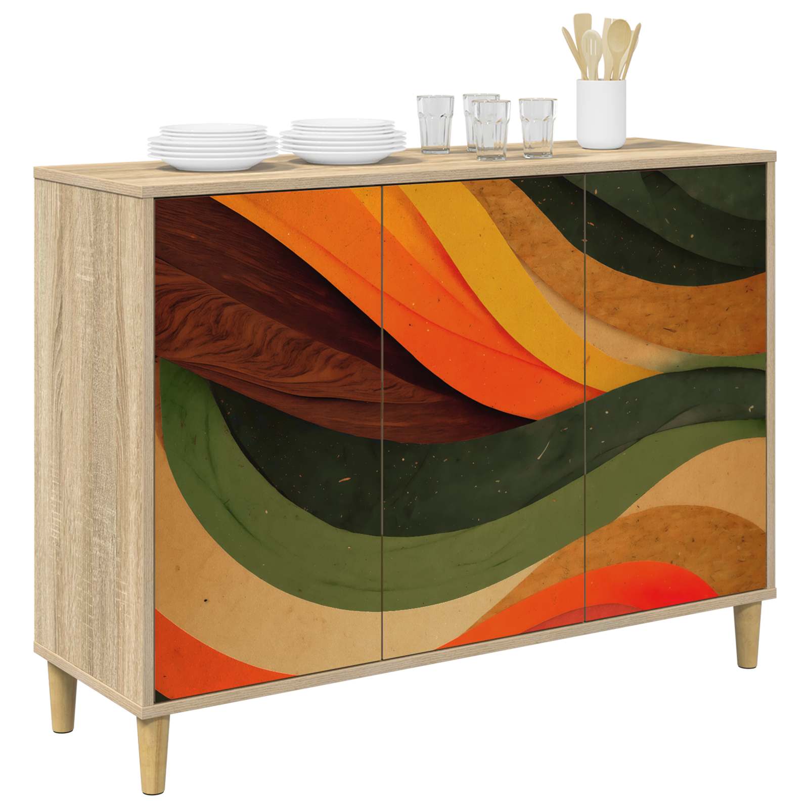 Kabalas BONN Sonoma ąžuolo 102 x 33 x 75 cm Apdirbta mediena