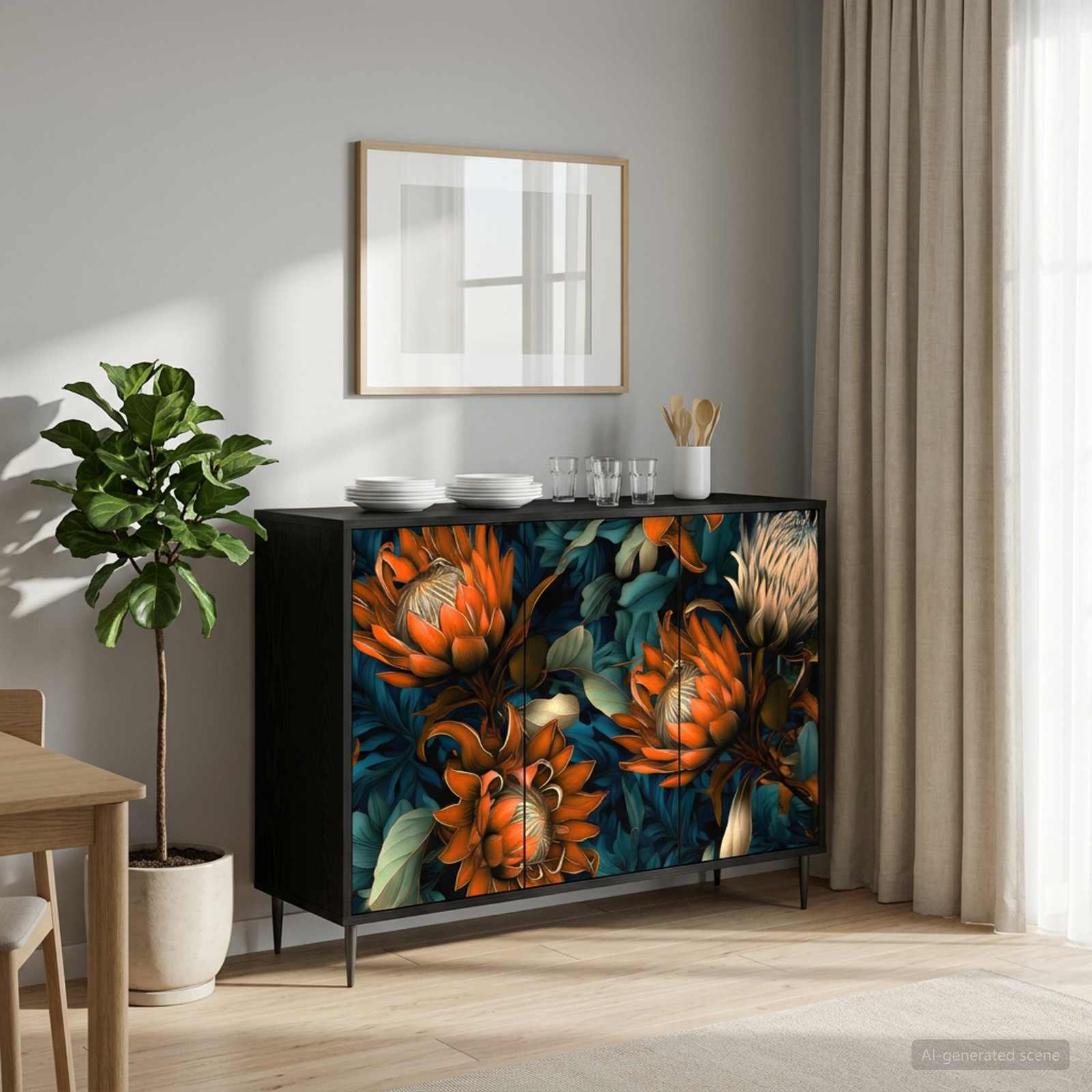Kabalas LOCHEM Juodojo ąžuolo 102 x 33 x 76 cm Apdirbta mediena