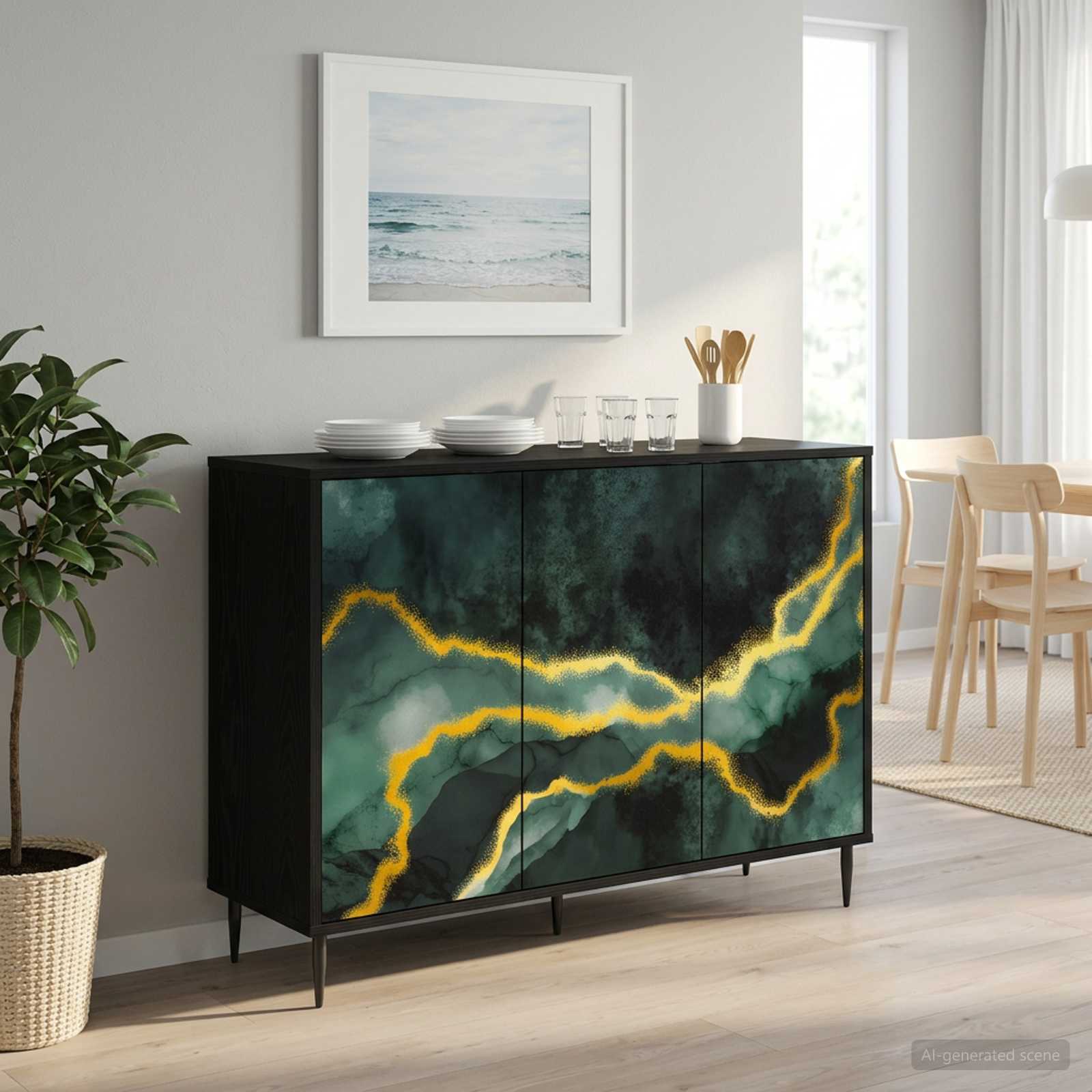 Kabalas WIJHE Juodojo ąžuolo 102 x 33 x 76 cm Apdirbta mediena