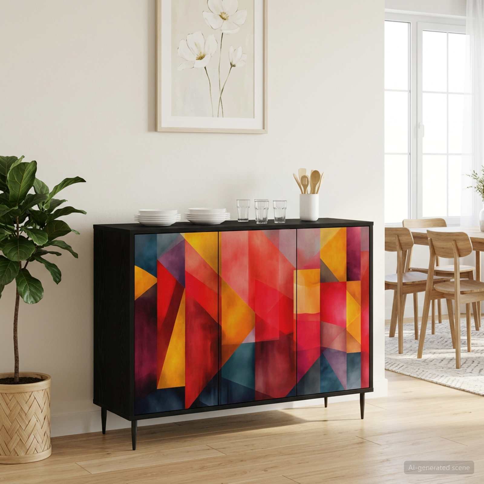 Kabalas HEESCH Juodojo ąžuolo 102 x 33 x 76 cm Apdirbta mediena