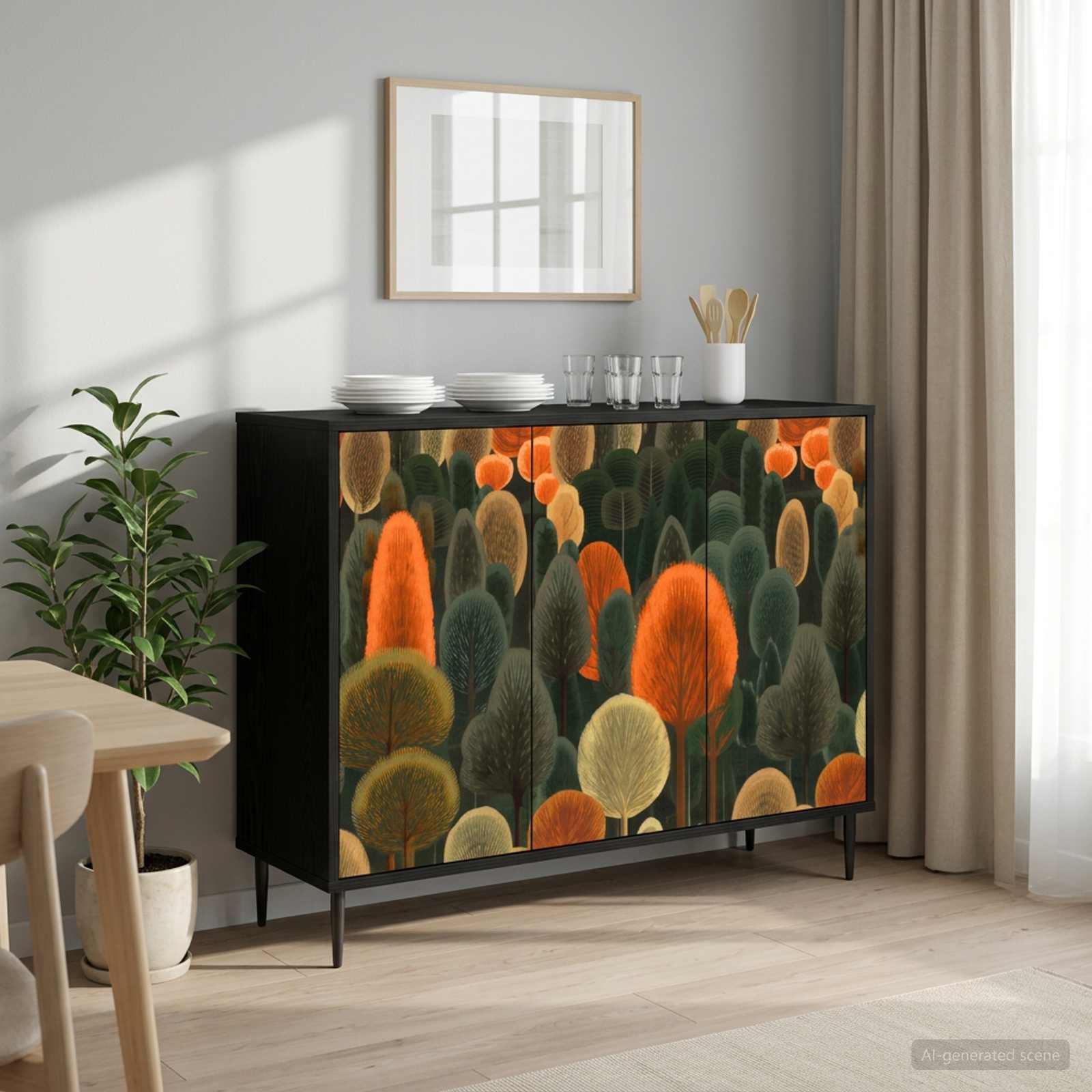 Kabalas ZAANDAM Juodojo ąžuolo 102 x 33 x 76 cm
