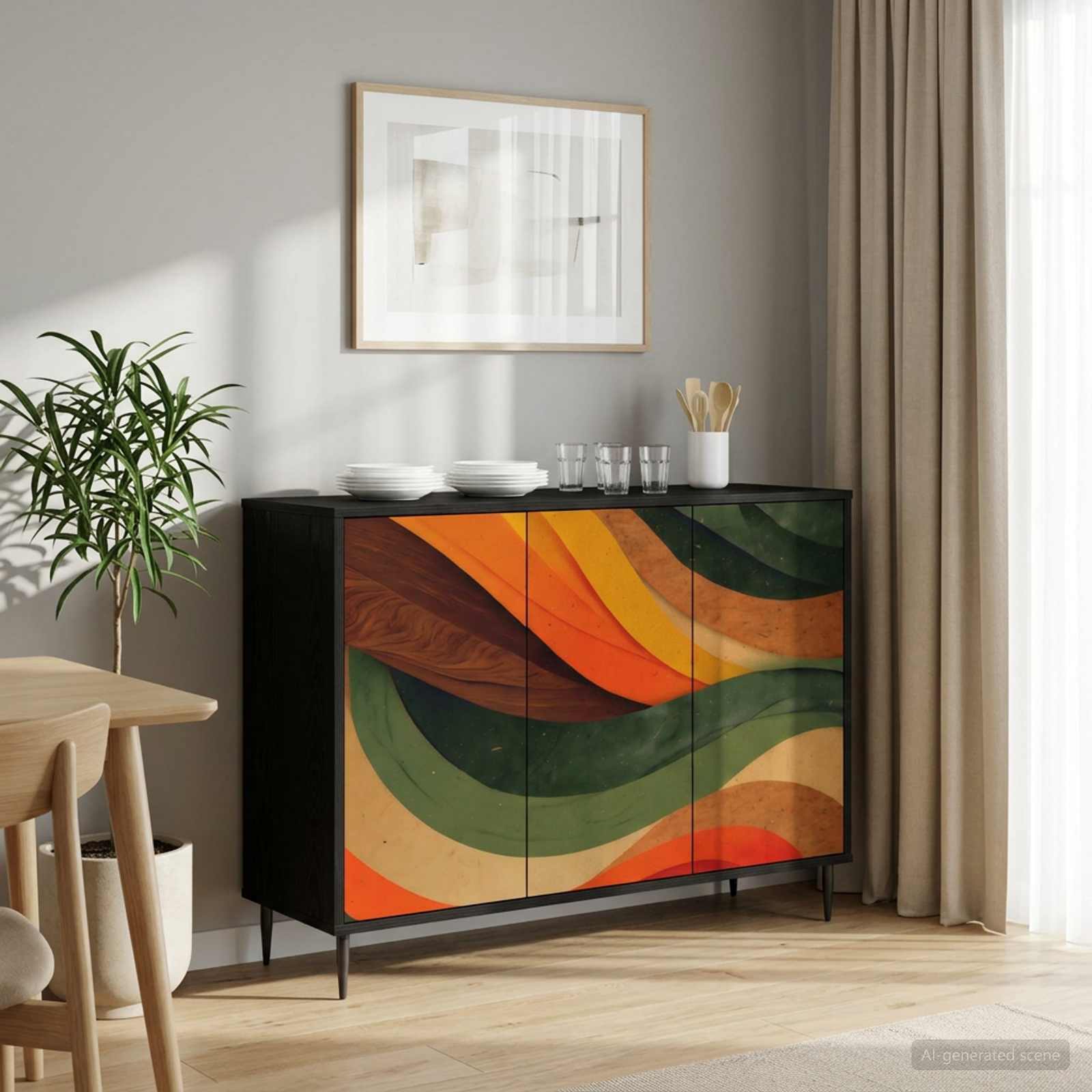 Kabalas BONN Juodojo ąžuolo 102 x 33 x 76 cm Apdirbta mediena