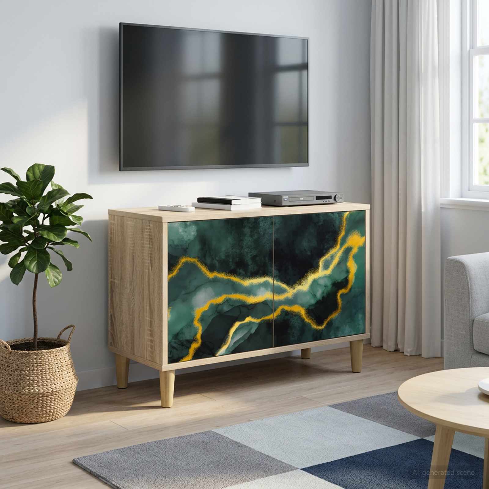 Televizoriaus spintelė WIJHE 69 x 33 x 50 cm Sonoma ąžuolo