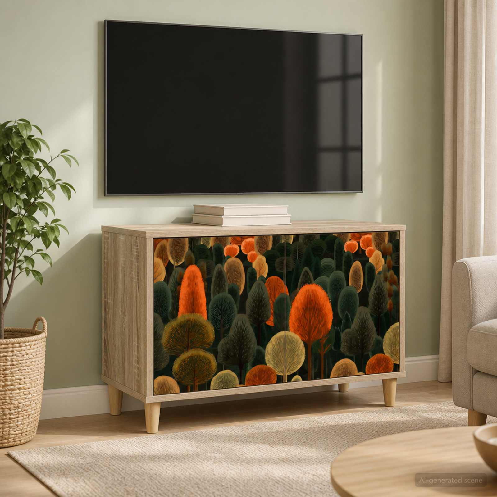Televizoriaus spintelė ZAANDAM 69 x 33 x 50 cm Sonoma ąžuolo