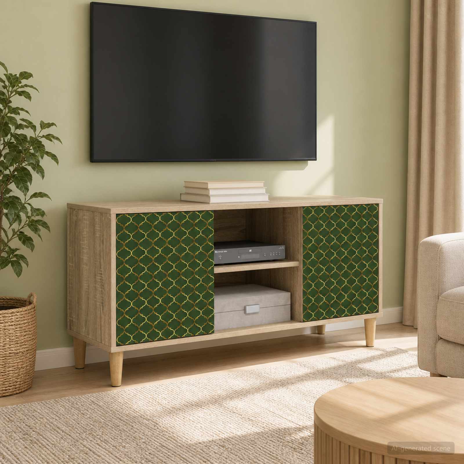 Televizoriaus spintelė GELEEN 102 x 33 x 50 cm Sonoma ąžuolo