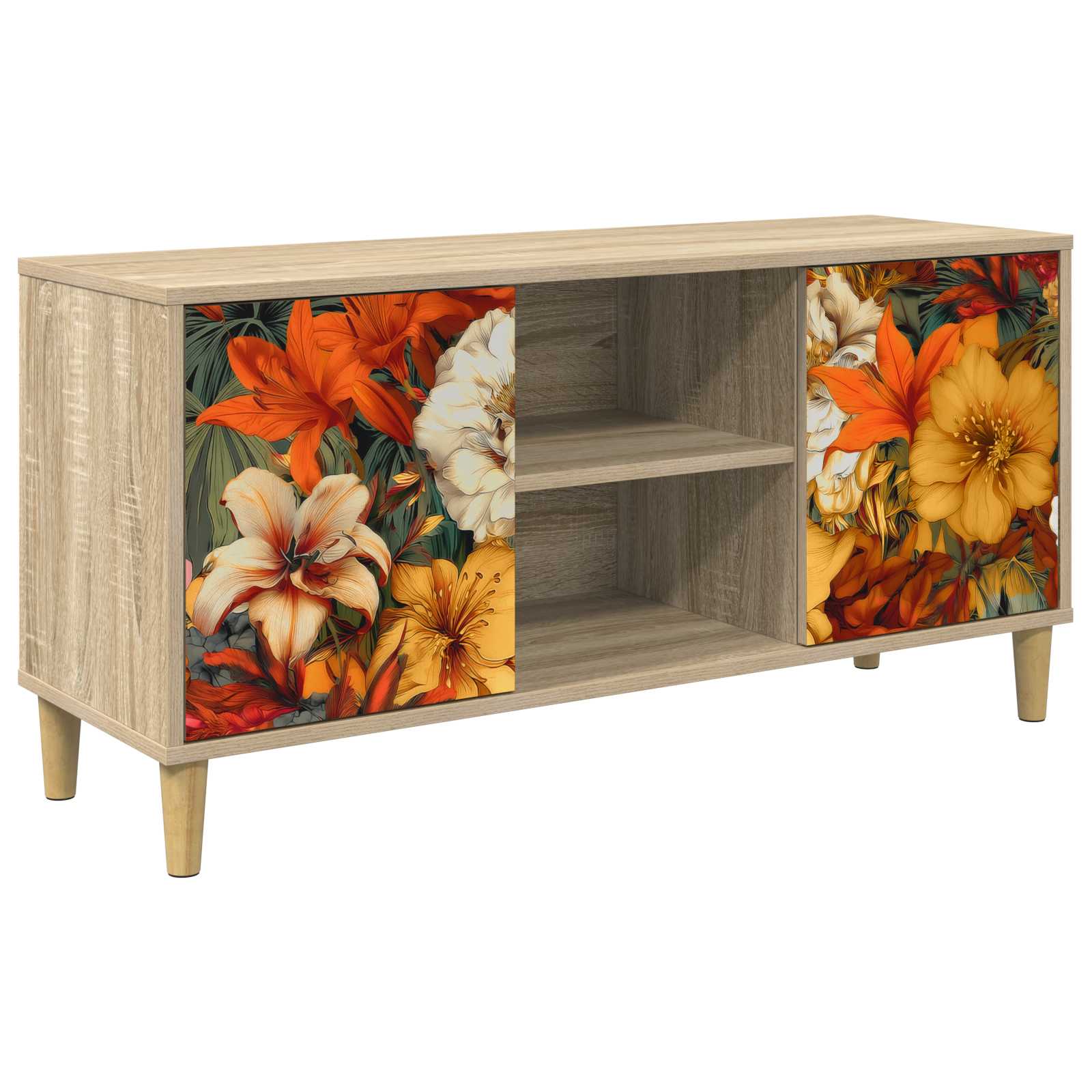 Televizoriaus spintelė GENNEP 102 x 33 x 50 cm Sonoma ąžuolo