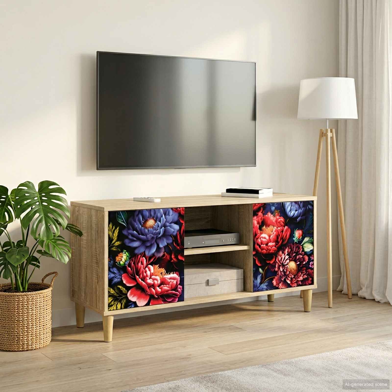 Televizoriaus spintelė KIEL 102 x 33 x 50 cm Sonoma ąžuolo