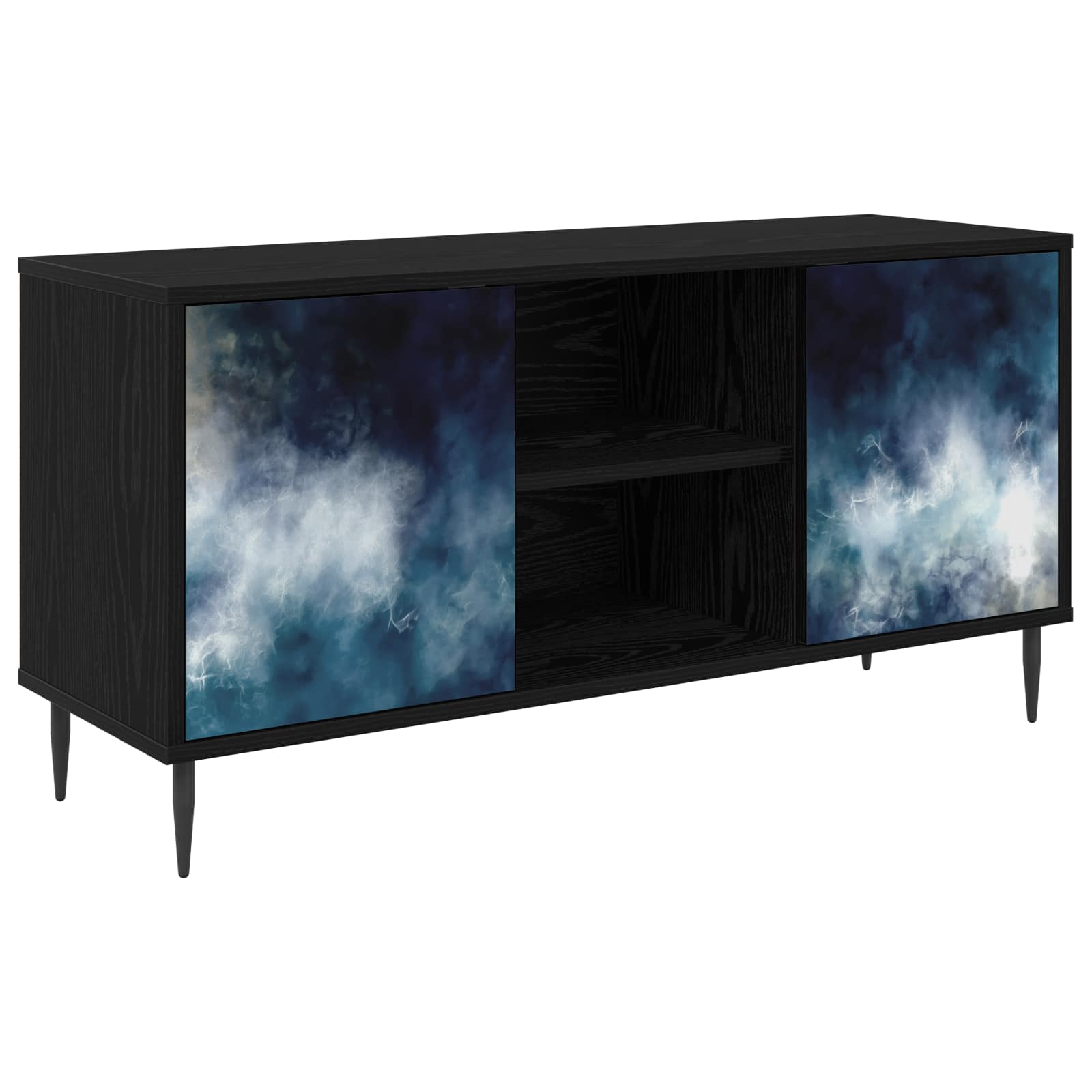 Televizoriaus spintelė RAALTE 102 x 33 x 51 cm Juodojo ąžuolo