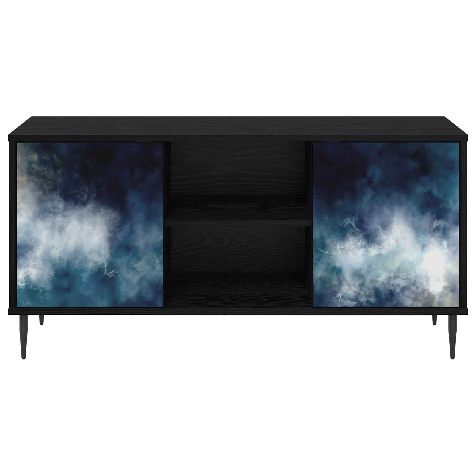 Televizoriaus spintelė RAALTE 102 x 33 x 51 cm Juodojo ąžuolo