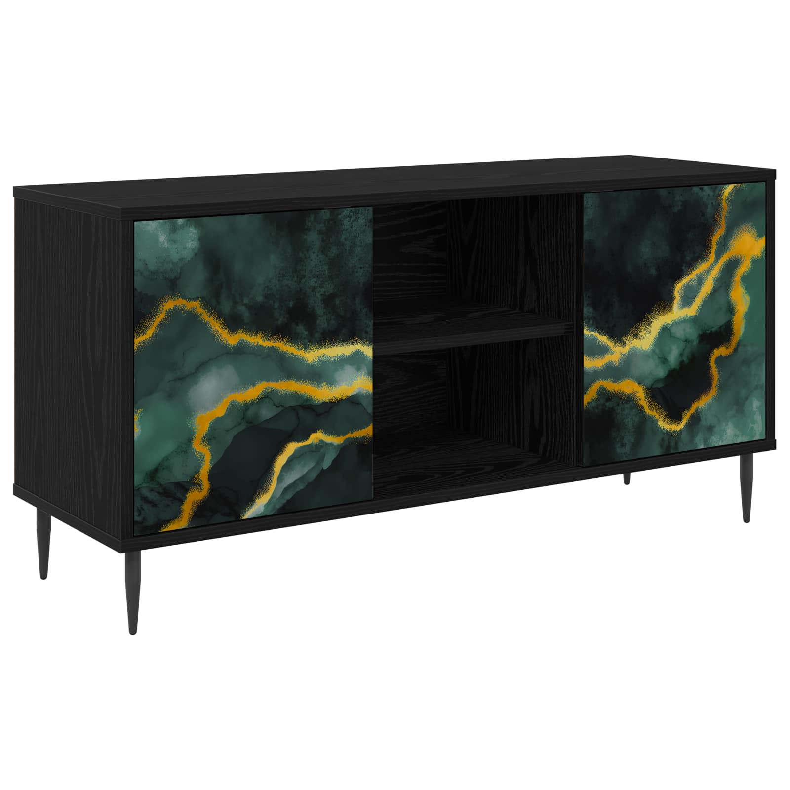 Televizoriaus spintelė WIJHE 102 x 33 x 51 cm Juodojo ąžuolo