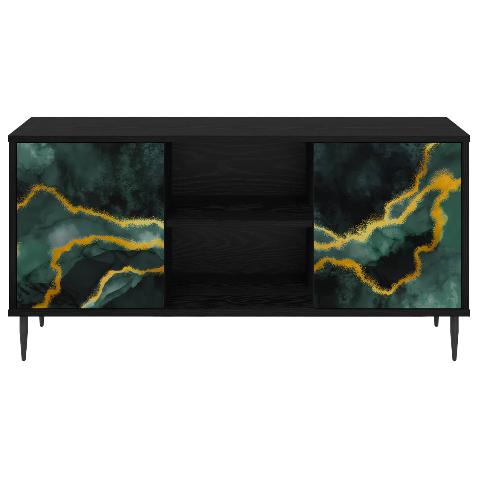 Televizoriaus spintelė WIJHE 102 x 33 x 51 cm Juodojo ąžuolo