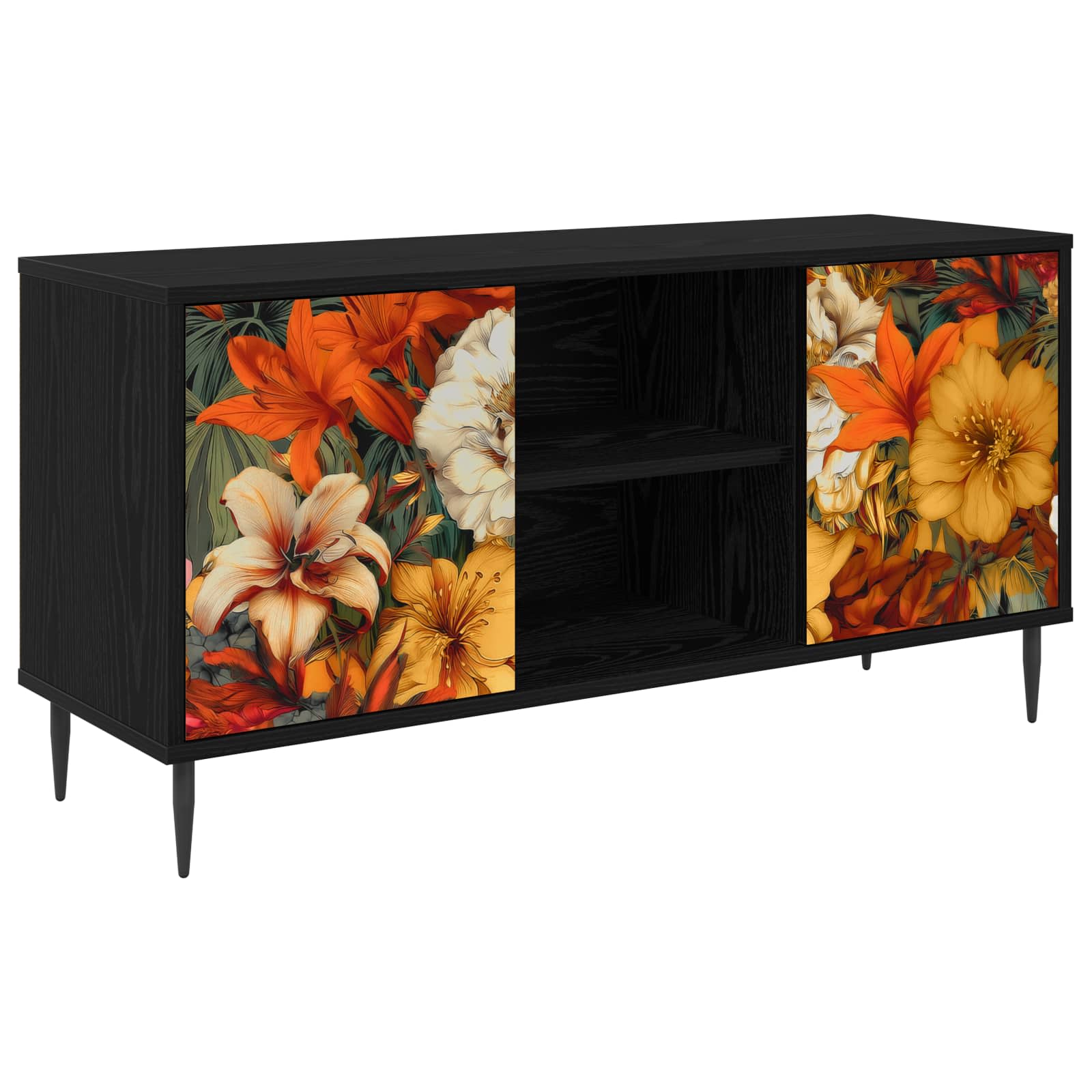 Televizoriaus spintelė GENNEP 102 x 33 x 51 cm Juodojo ąžuolo