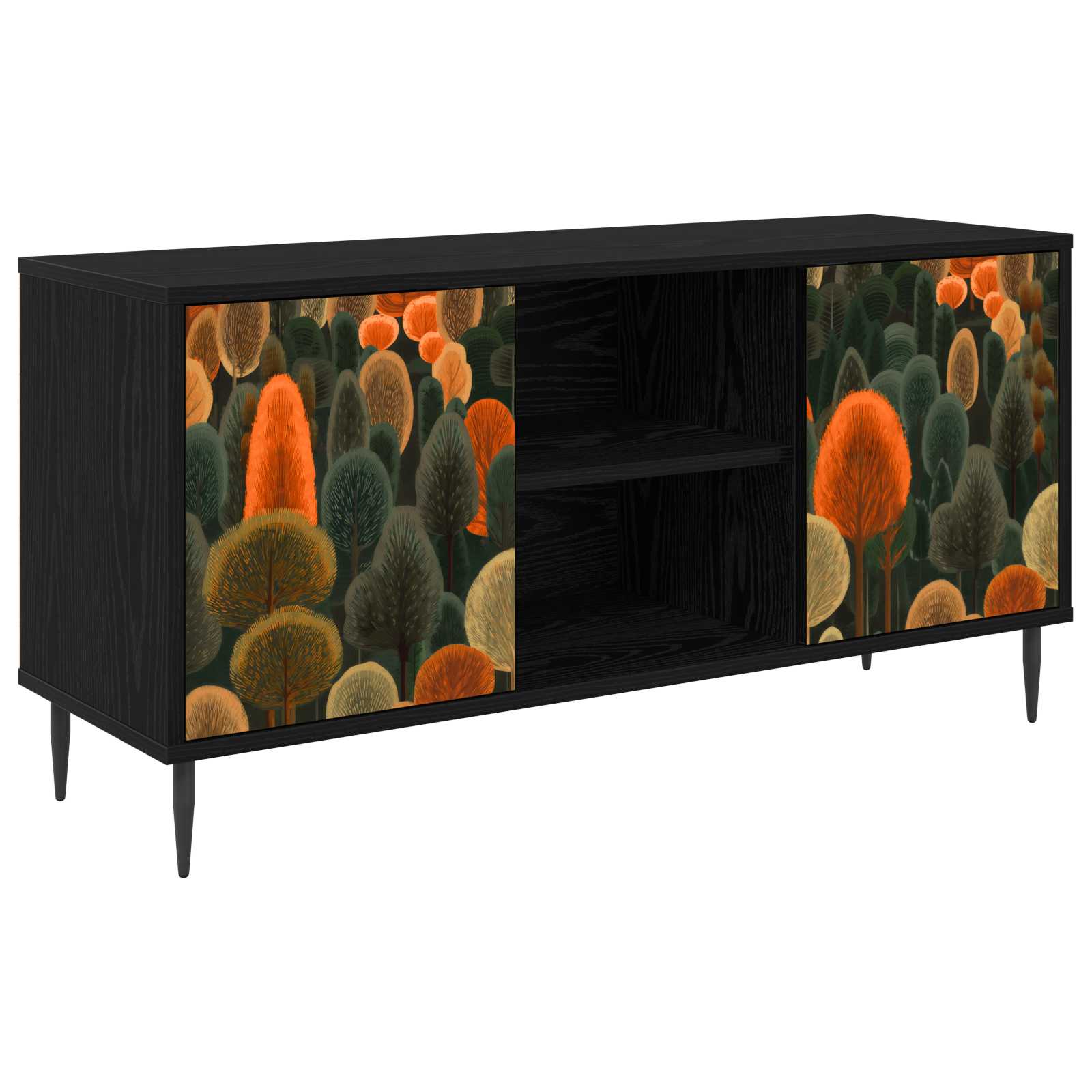 Televizoriaus spintelė ZAANDAM 102 x 33 x 51 cm Juodojo ąžuolo
