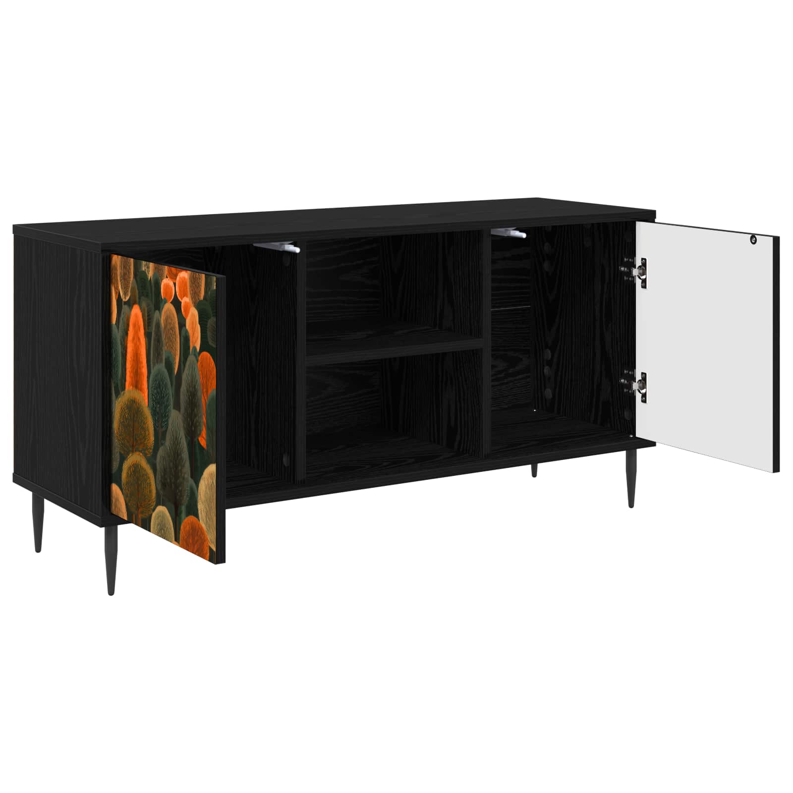 Televizoriaus spintelė ZAANDAM 102 x 33 x 51 cm Juodojo ąžuolo