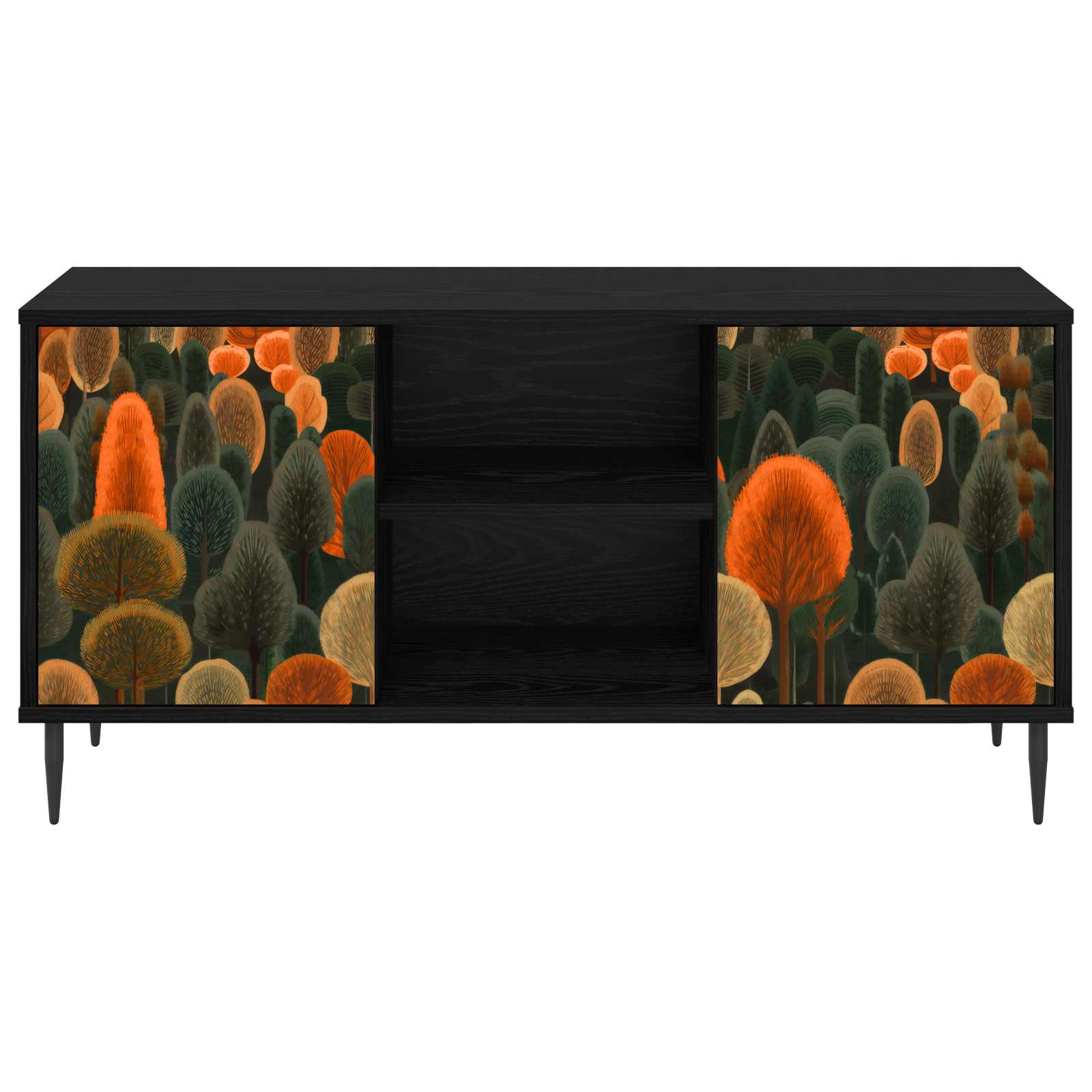 Televizoriaus spintelė ZAANDAM 102 x 33 x 51 cm Juodojo ąžuolo
