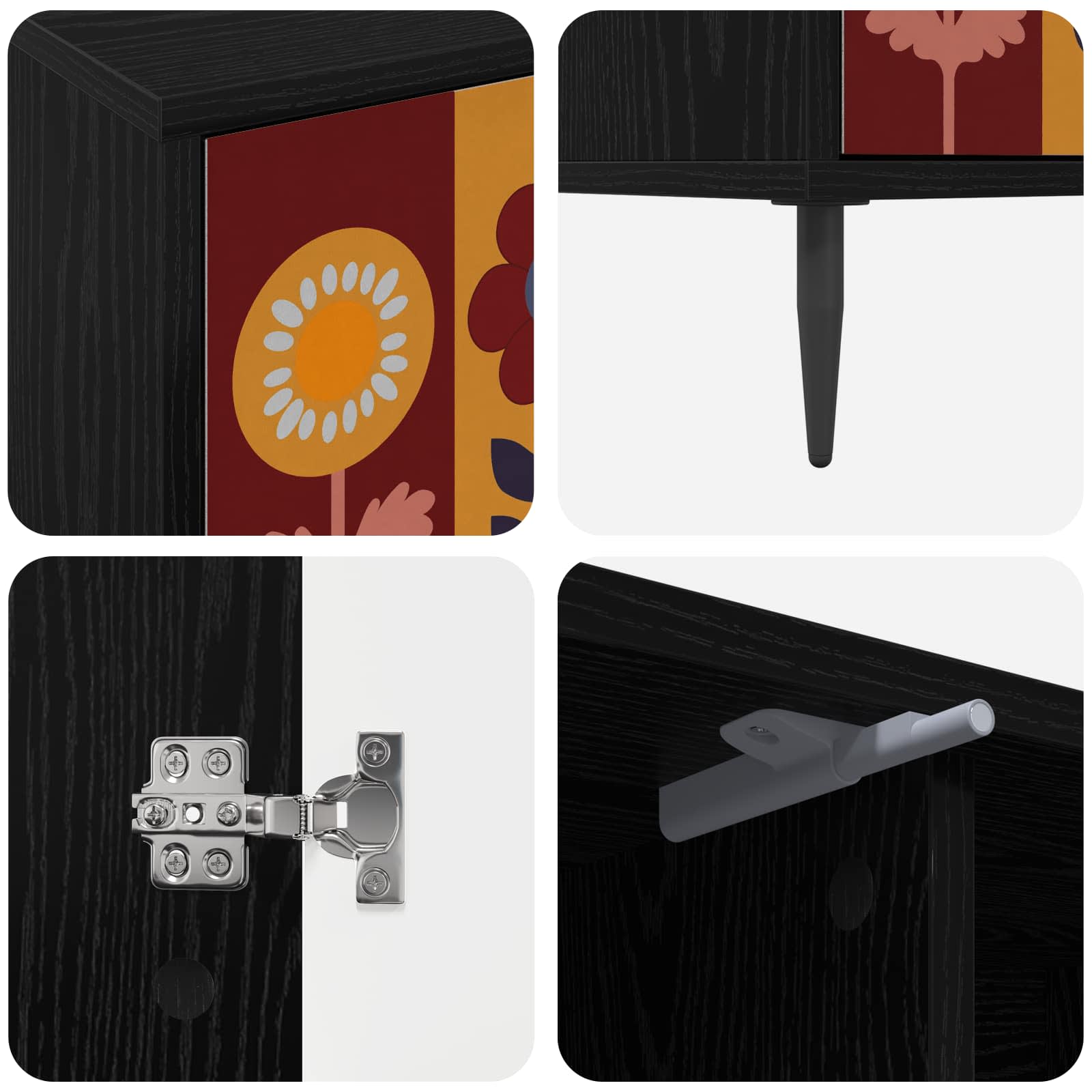 Televizoriaus spintelė ESSEN 102 x 33 x 51 cm Juodojo ąžuolo