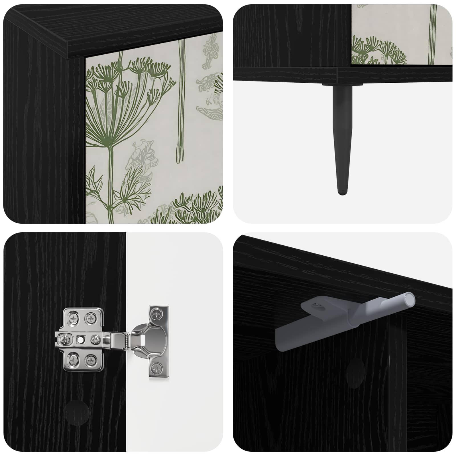 Televizoriaus spintelė GOTHA 102 x 33 x 51 cm Juodojo ąžuolo