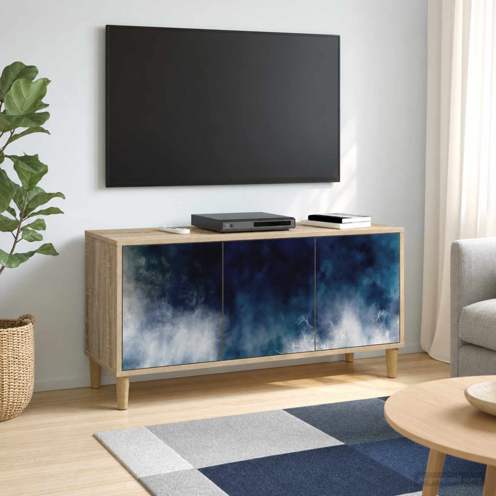Televizoriaus spintelė RAALTE 102 x 33 x 50 cm Sonoma ąžuolo