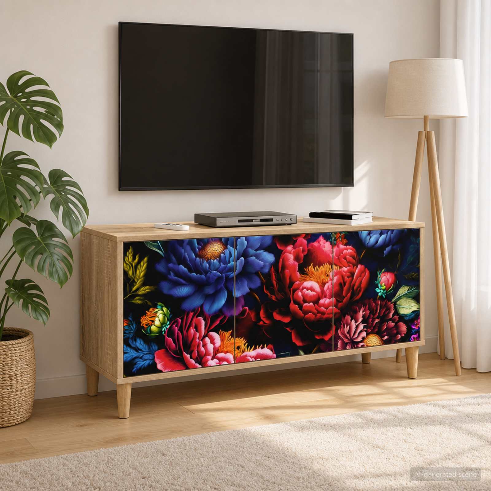 Televizoriaus spintelė KIEL 102 x 33 x 50 cm Sonoma ąžuolo