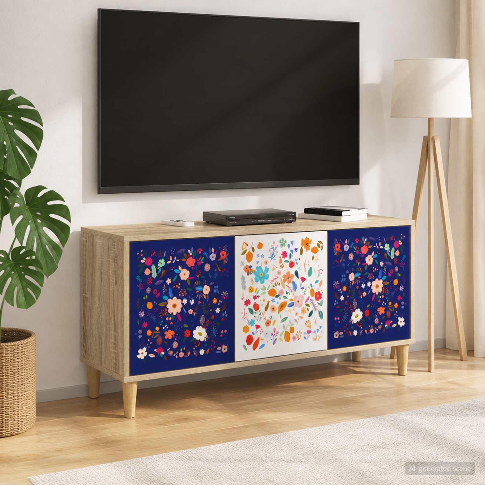 Televizoriaus spintelė MAINZ 102 x 33 x 50 cm Sonoma ąžuolo