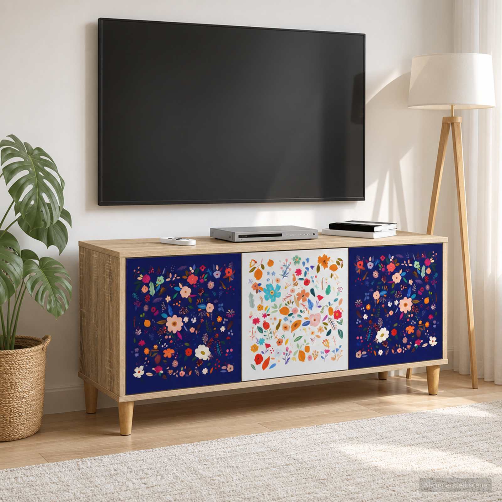 Televizoriaus spintelė MAINZ 102 x 33 x 50 cm Sonoma ąžuolo
