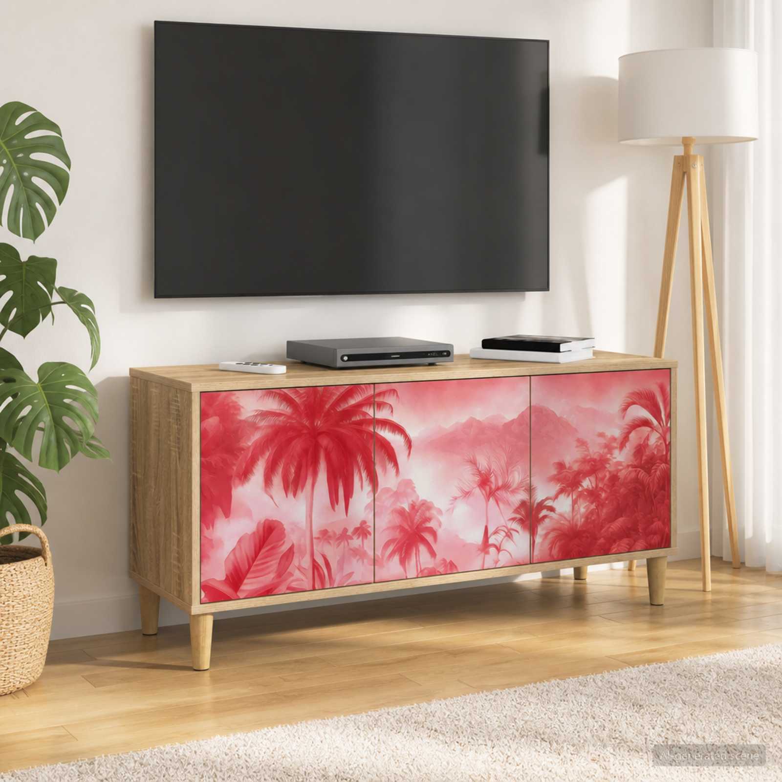 Televizoriaus spintelė AACHEN 102 x 33 x 50 cm Sonoma ąžuolo