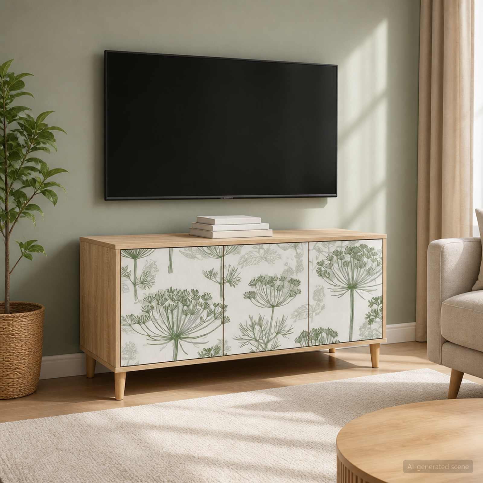 Televizoriaus spintelė GOTHA 102 x 33 x 50 cm Sonoma ąžuolo
