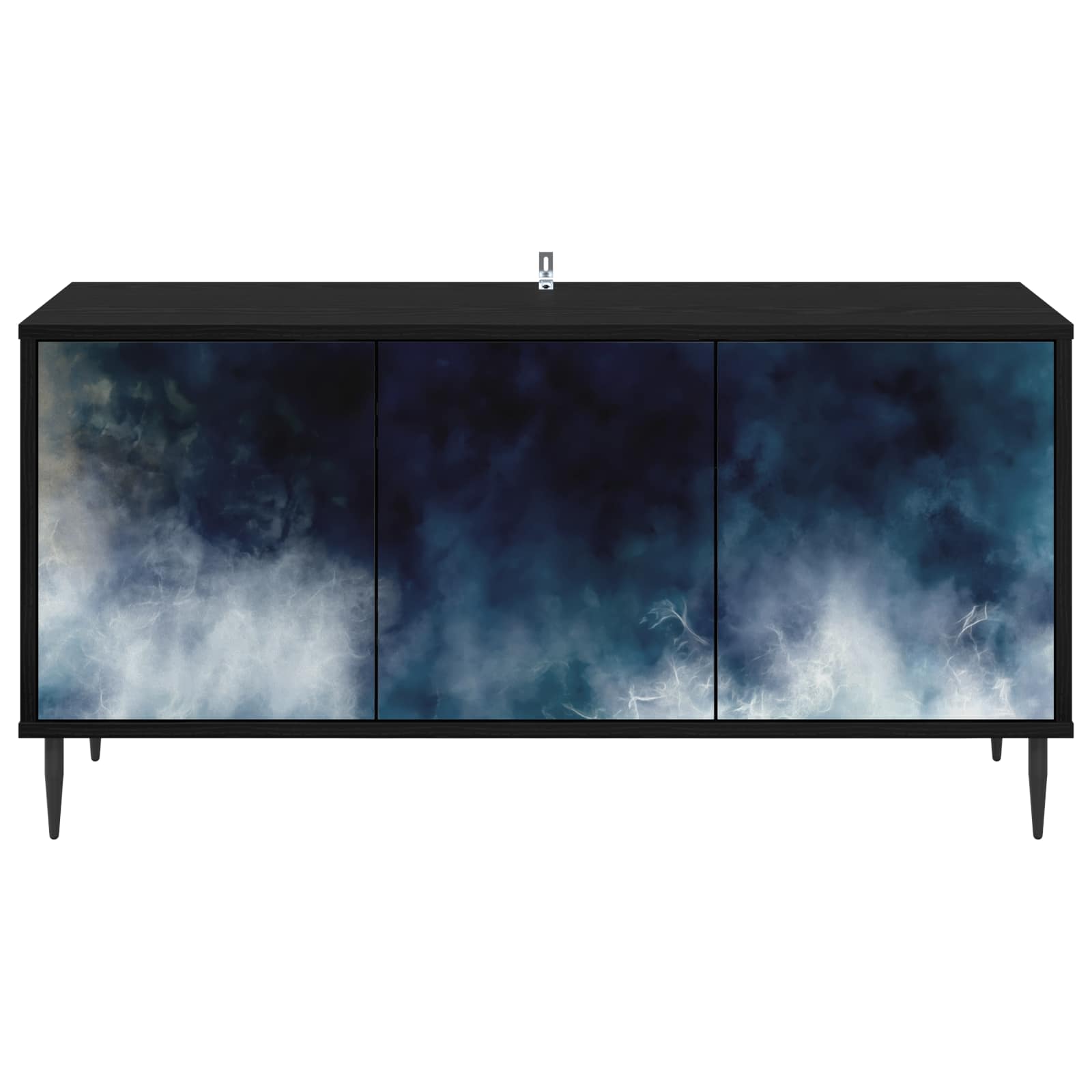 Televizoriaus spintelė RAALTE 102 x 33 x 51 cm Juodojo ąžuolo