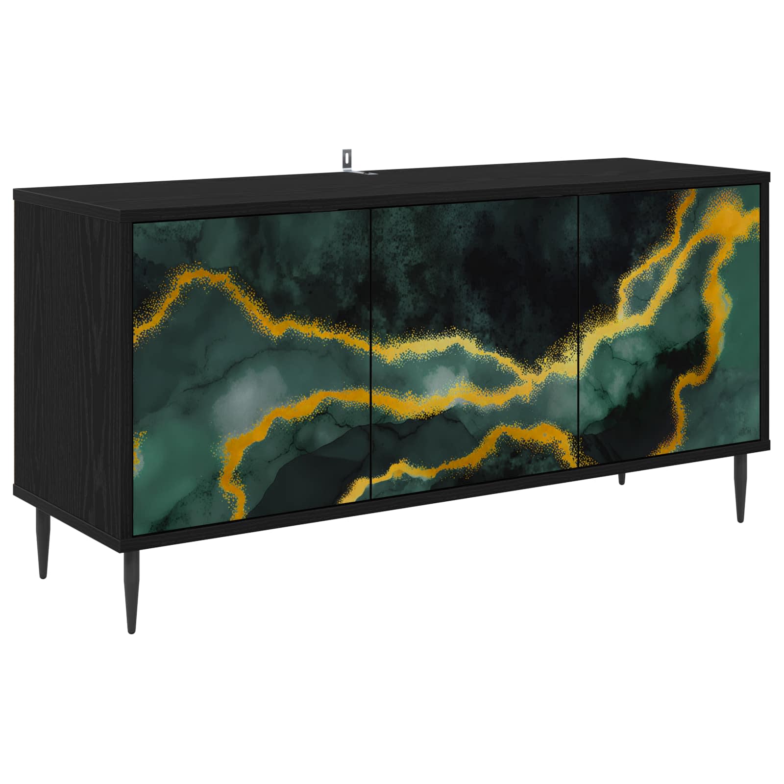 Televizoriaus spintelė WIJHE 102 x 33 x 51 cm Juodojo ąžuolo