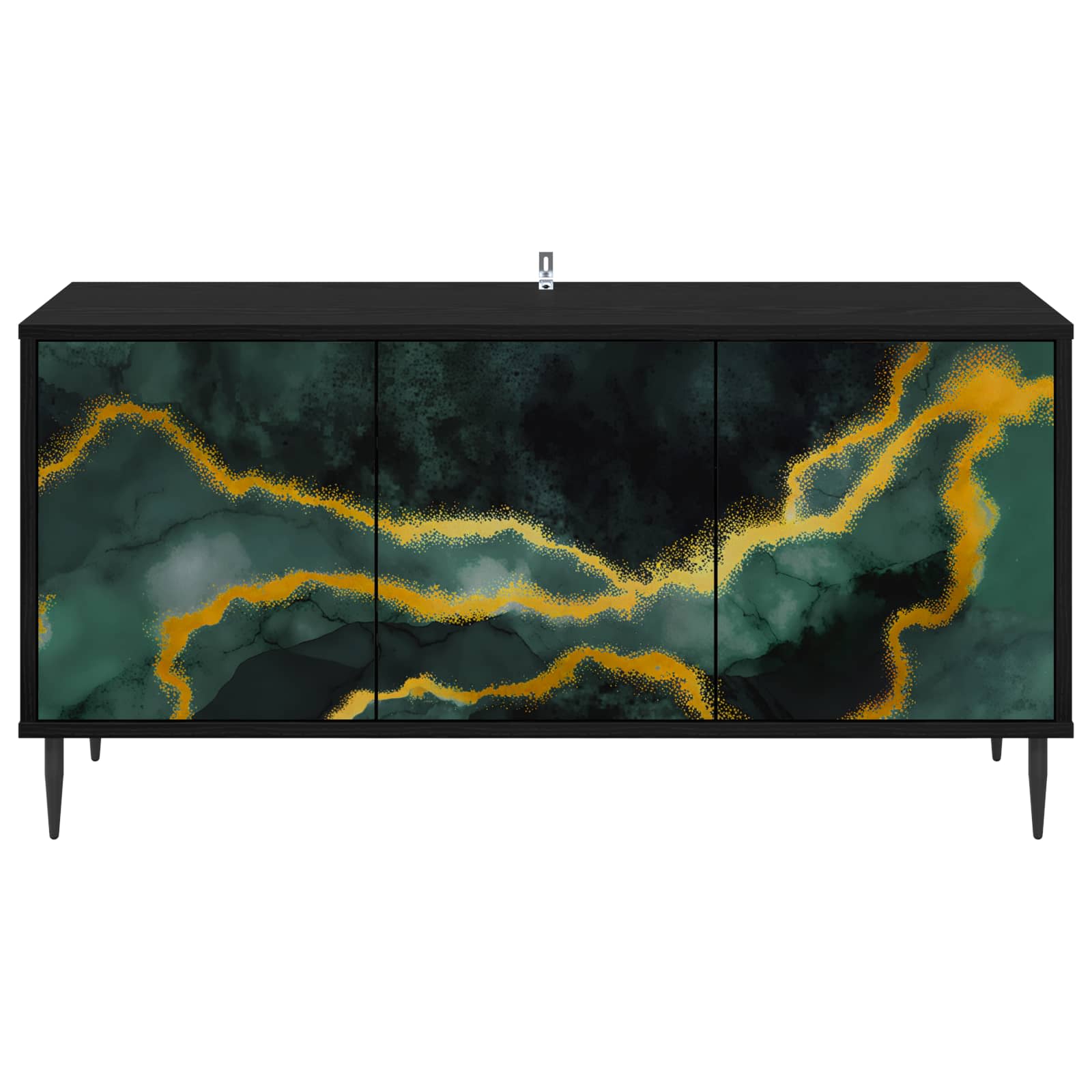 Televizoriaus spintelė WIJHE 102 x 33 x 51 cm Juodojo ąžuolo