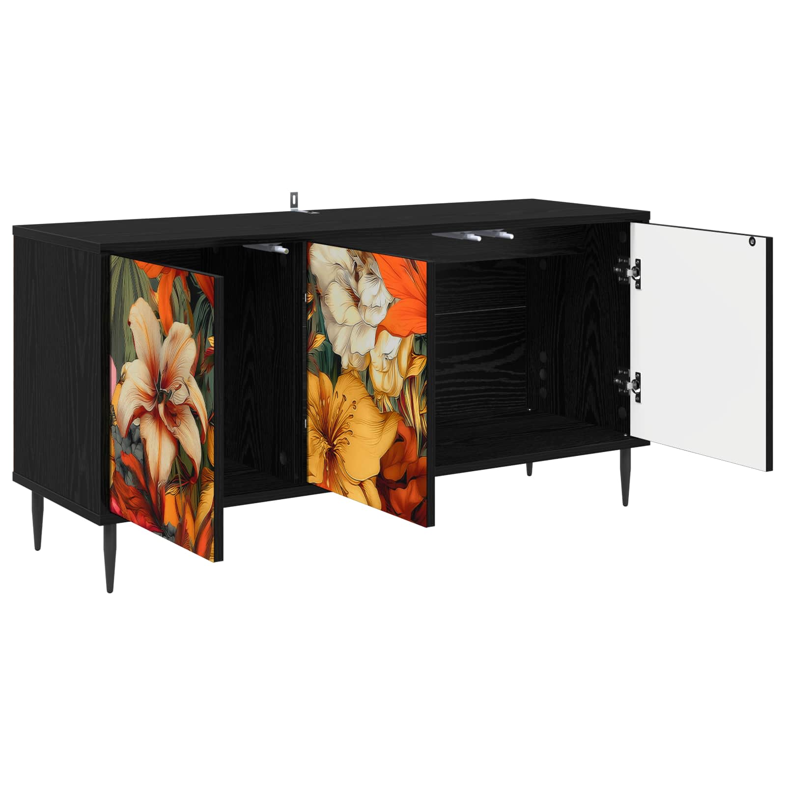 Televizoriaus spintelė GENNEP 102 x 33 x 51 cm Juodojo ąžuolo