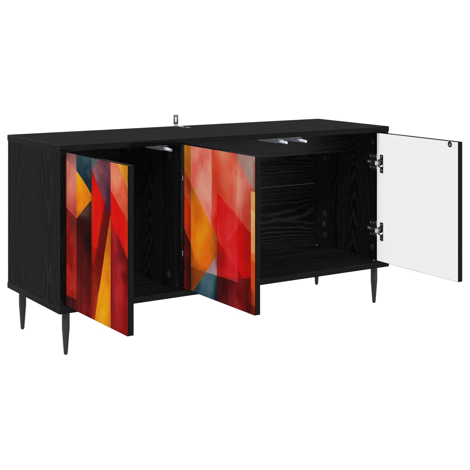 Televizoriaus spintelė HEESCH 102 x 33 x 51 cm Juodojo ąžuolo