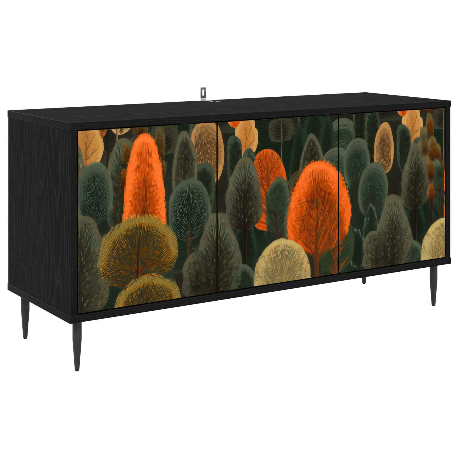 Televizoriaus spintelė ZAANDAM 102 x 33 x 51 cm Juodojo ąžuolo