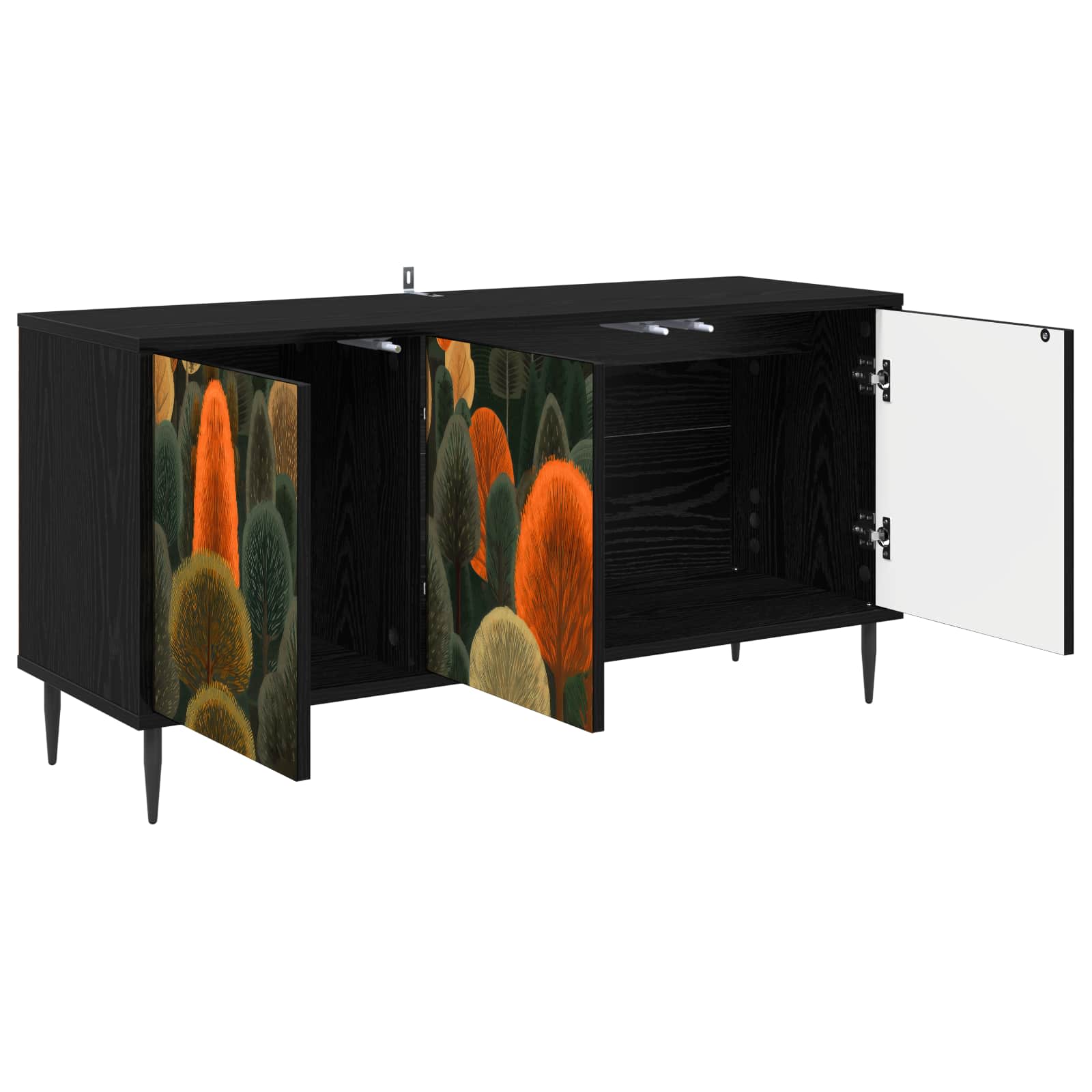 Televizoriaus spintelė ZAANDAM 102 x 33 x 51 cm Juodojo ąžuolo