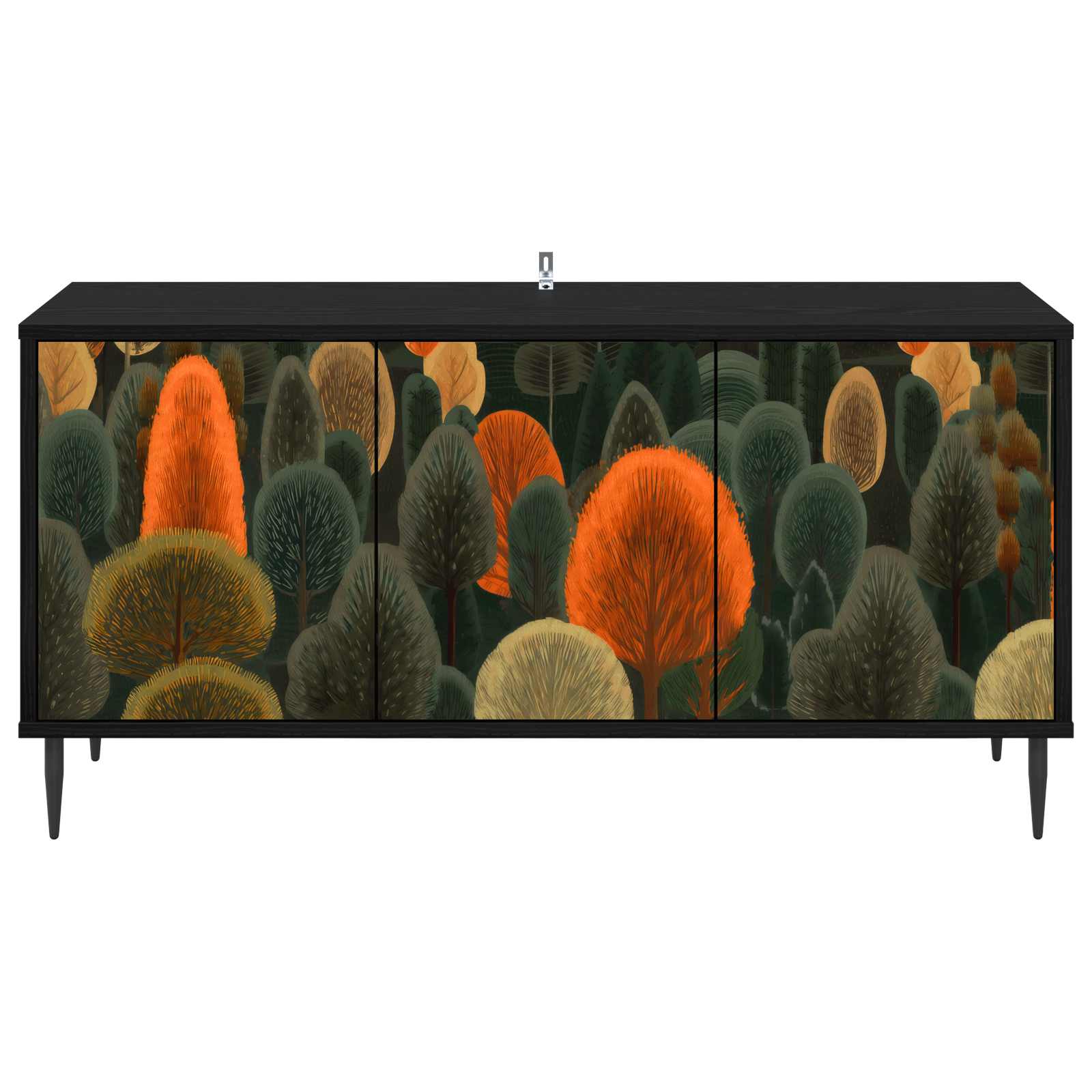 Televizoriaus spintelė ZAANDAM 102 x 33 x 51 cm Juodojo ąžuolo