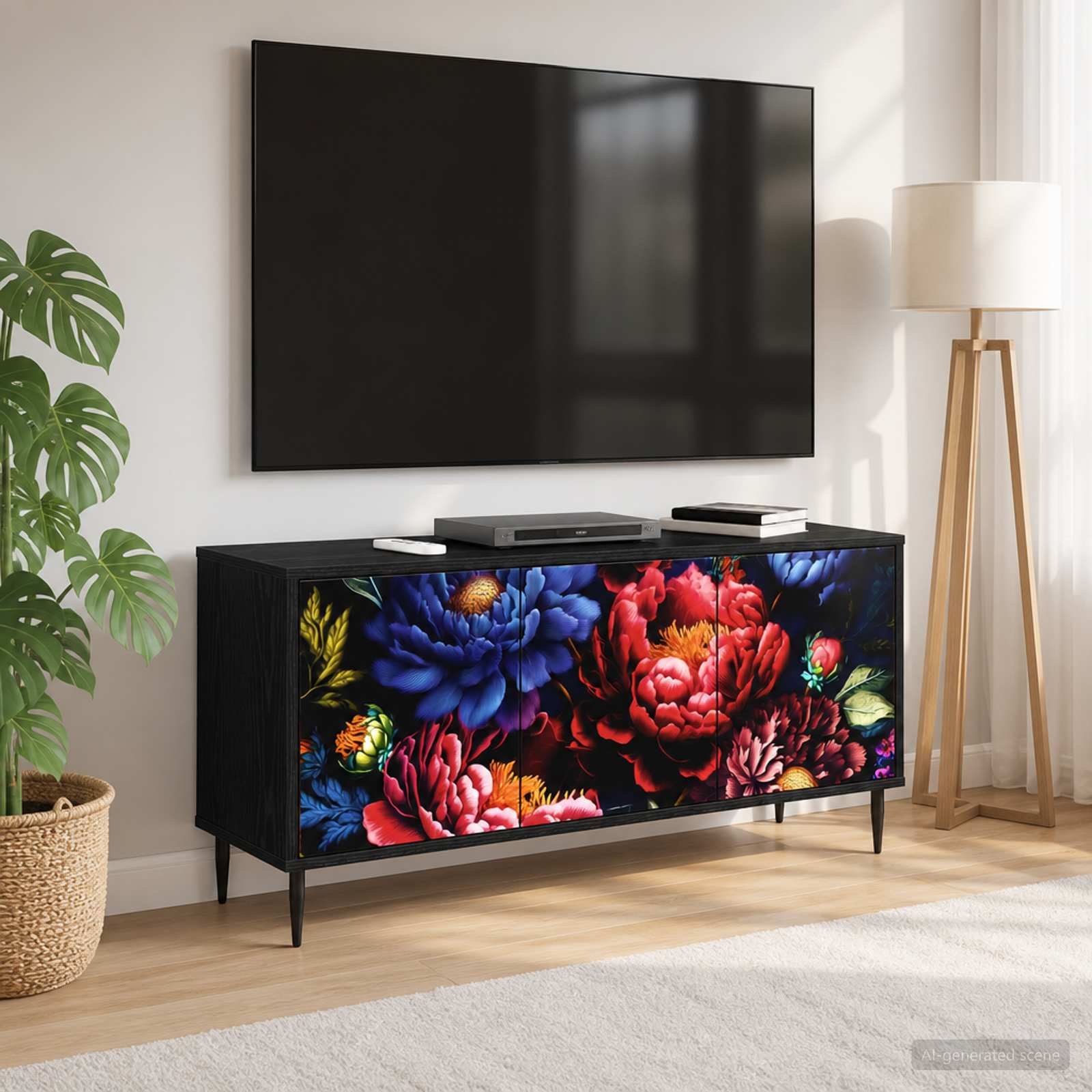 Televizoriaus spintelė KIEL 102 x 33 x 51 cm Juodojo ąžuolo
