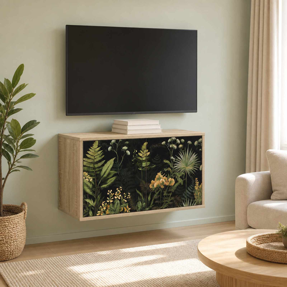 Sieninis televizoriaus stovas RHENEN 69 x 33 x 40 cm