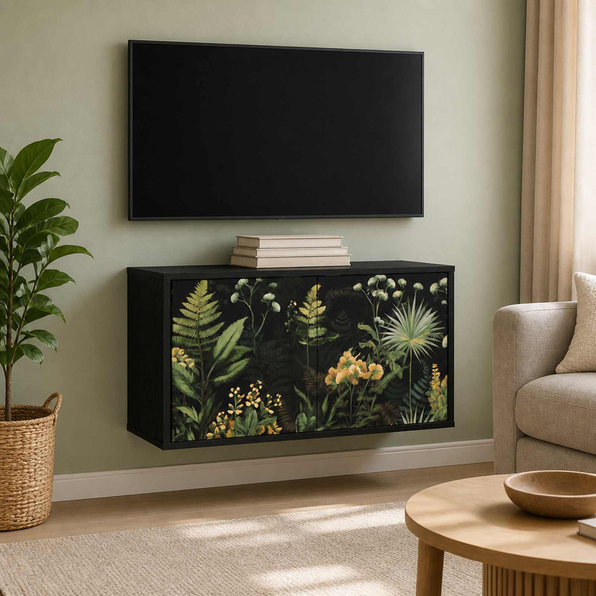 Sieninis televizoriaus stovas RHENEN 69 x 33 x 40 cm