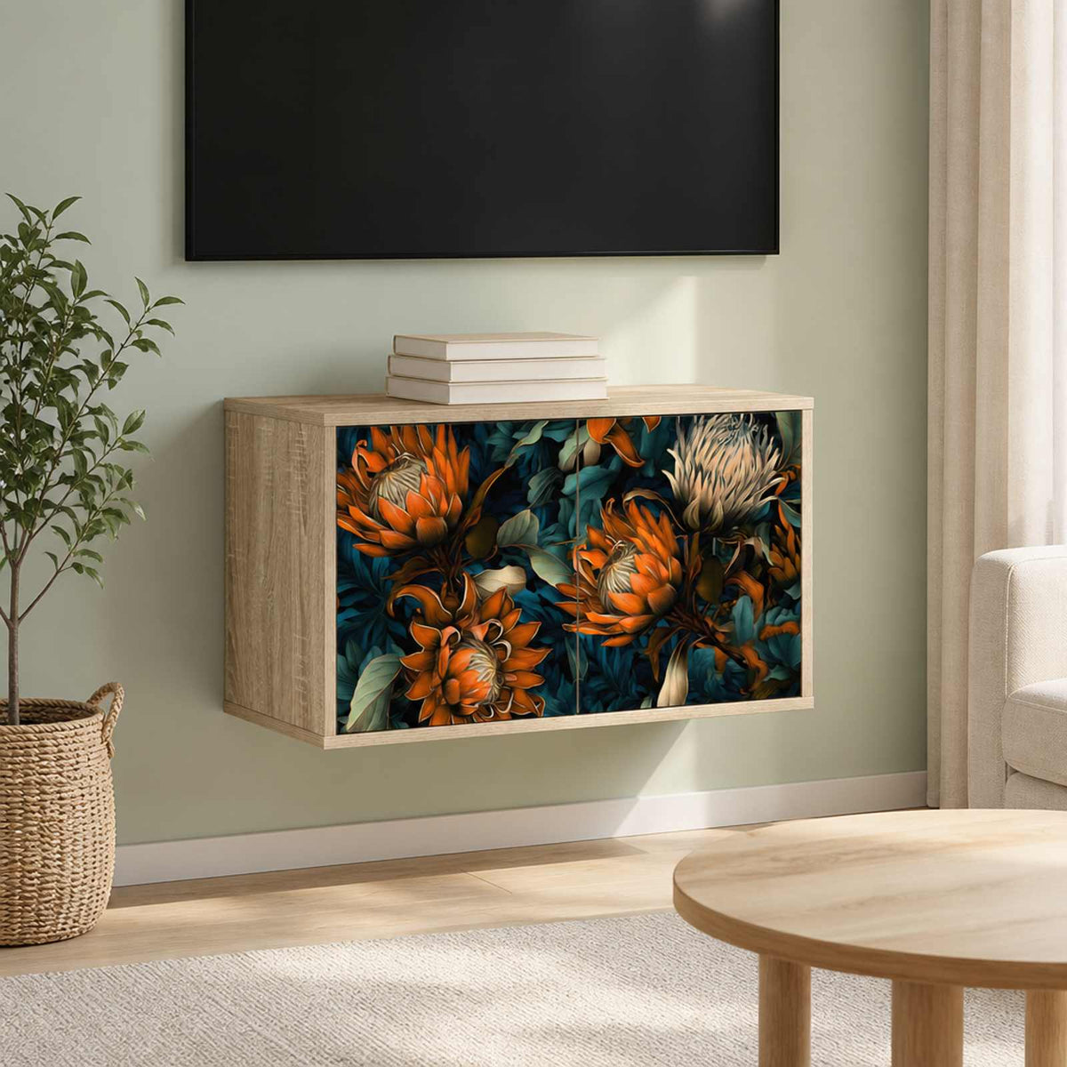 Sieninis televizoriaus stovas LOCHEM 69 x 33 x 40 cm