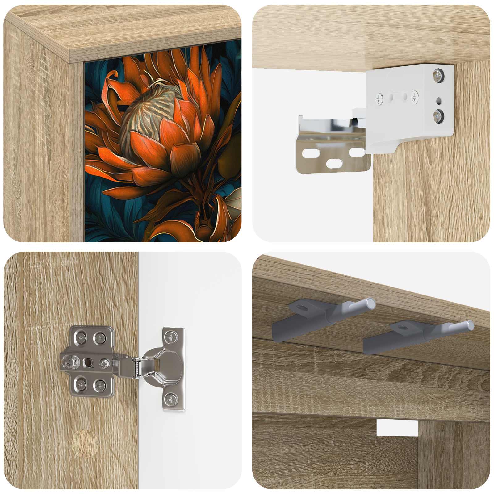 Sieninis televizoriaus stovas LOCHEM 69 x 33 x 40 cm
