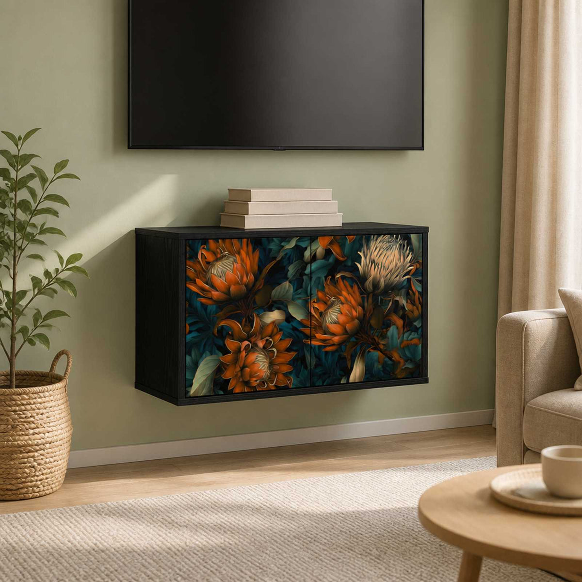 Sieninis televizoriaus stovas LOCHEM 69 x 33 x 40 cm