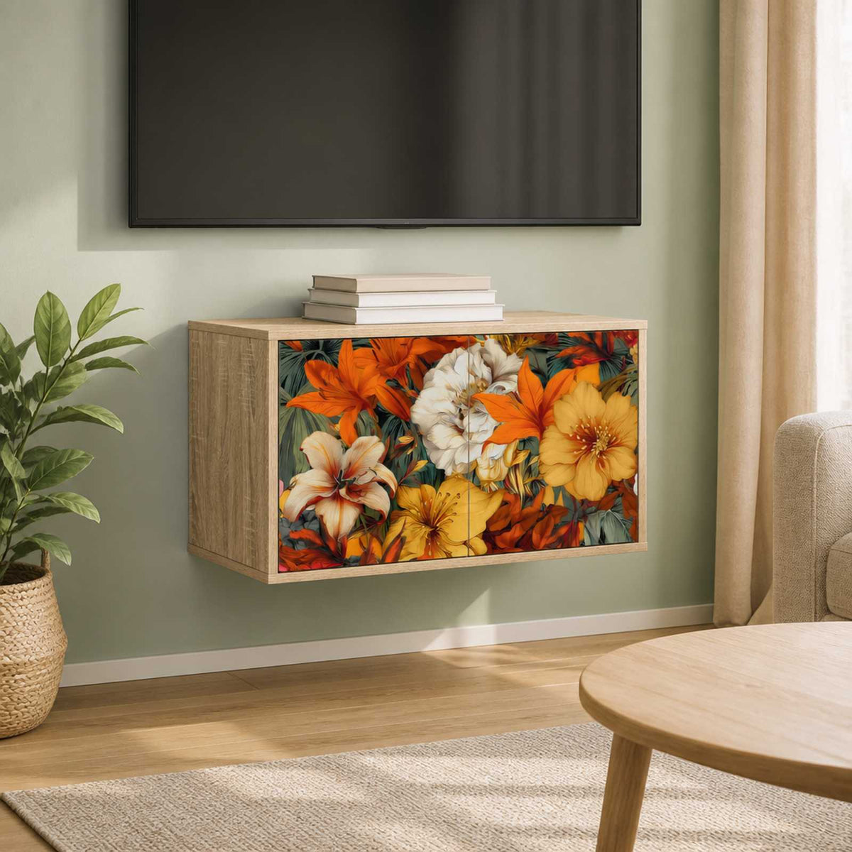 Sieninis televizoriaus stovas GENNEP 69 x 33 x 40 cm